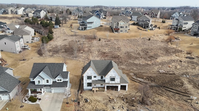 bird's eye view featuring a residential view