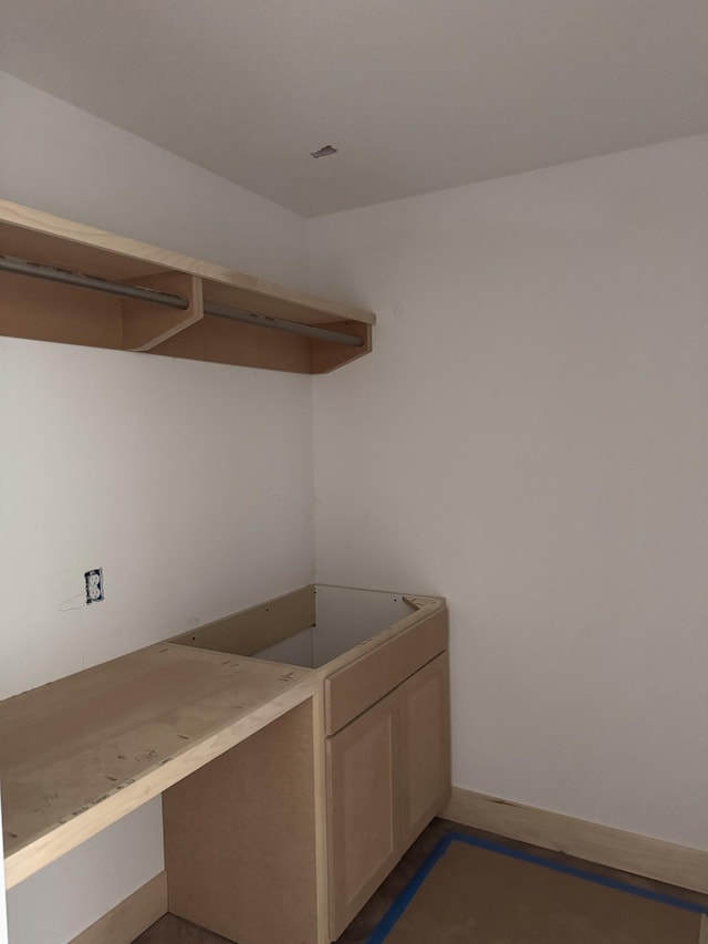 view of clothes washing area