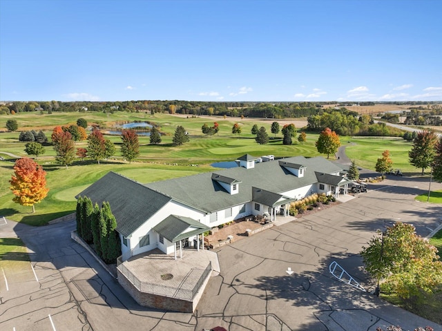 aerial view with view of golf course