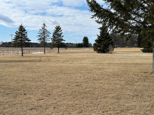 view of yard featuring a rural view