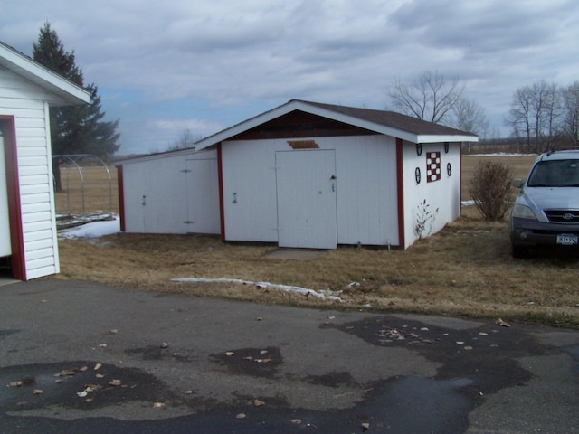 view of shed