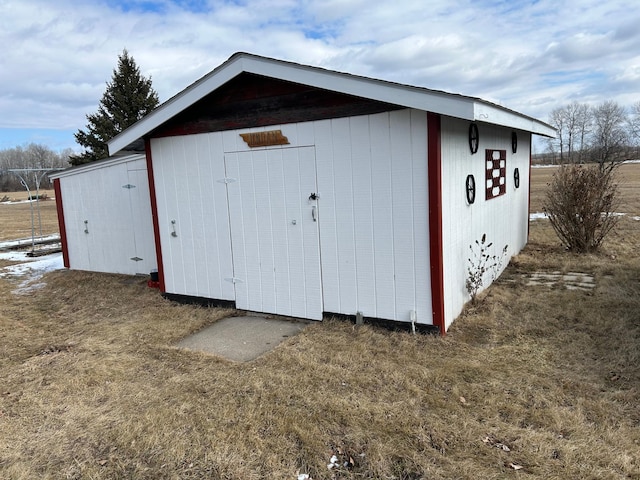 view of shed