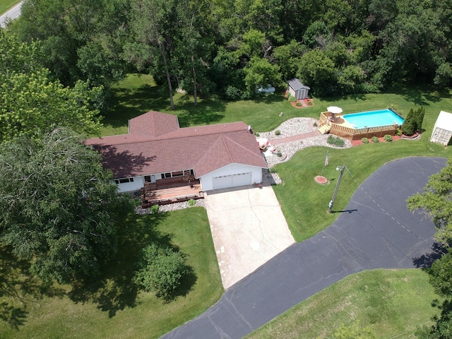1001 1st Ave NW, Pelican Rapids, MN 56572 - view from above of property featuring a pool