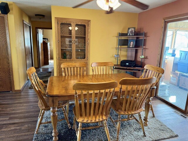 1001 1st Ave NW, Pelican Rapids, MN 56572 - dining room featuring wood finished floors and a ceiling fan