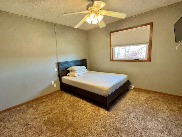 1001 1st Ave NW, Pelican Rapids, MN 56572 - carpeted bedroom with ceiling fan and a textured ceiling