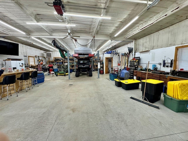 1001 1st Ave NW, Pelican Rapids, MN 56572 - garage featuring a workshop area