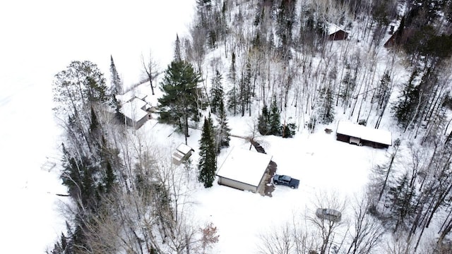 view of snowy aerial view