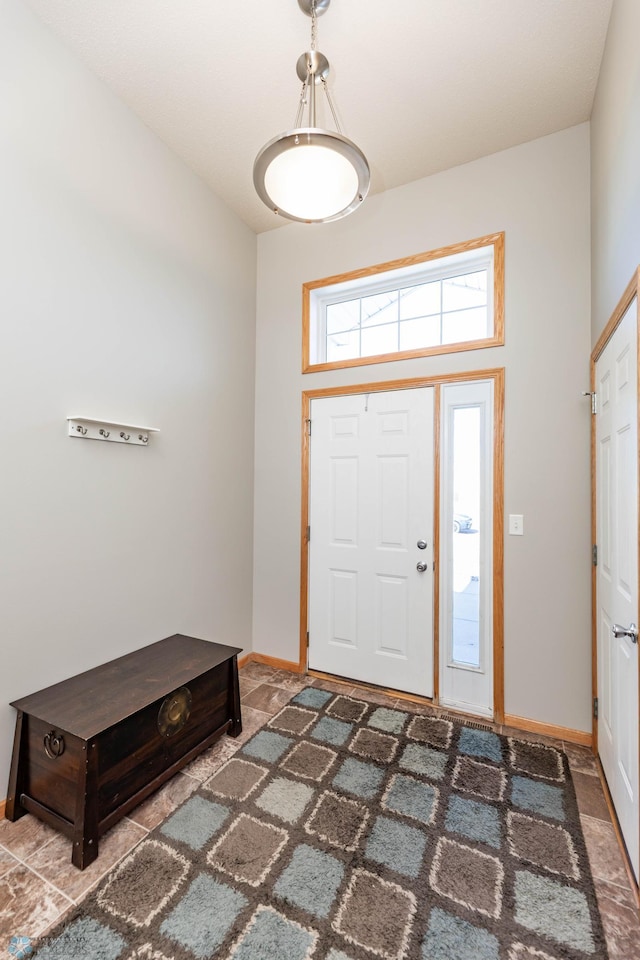 entryway with baseboards