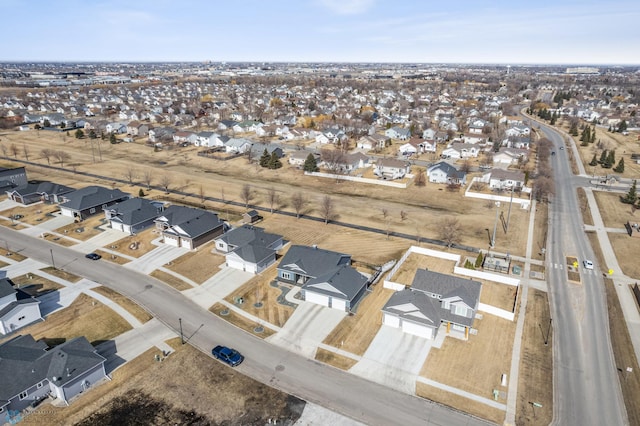 aerial view with a residential view