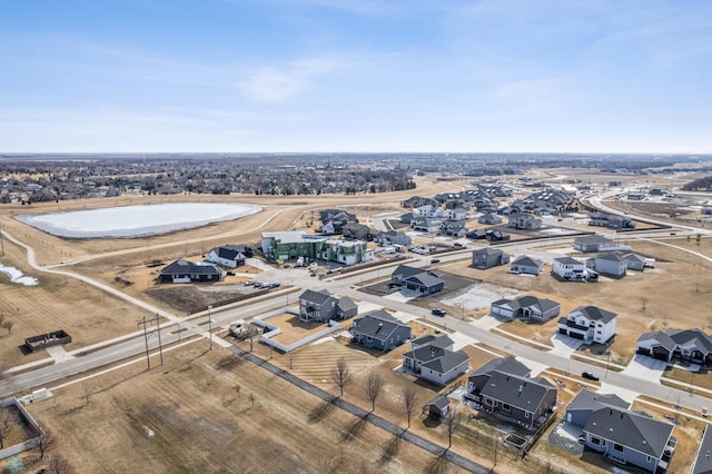 drone / aerial view with a residential view