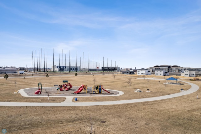 view of property's community featuring playground community