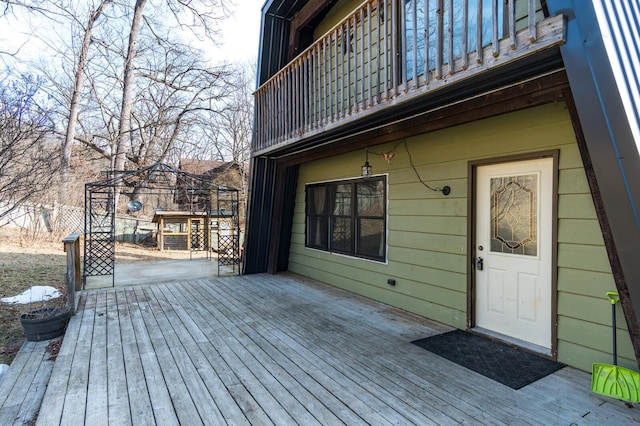 view of wooden deck