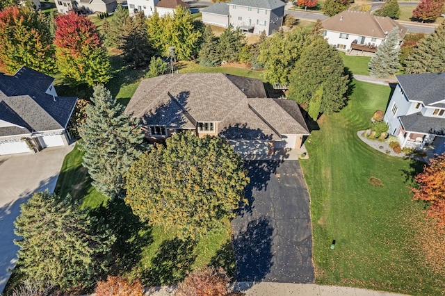 bird's eye view featuring a residential view