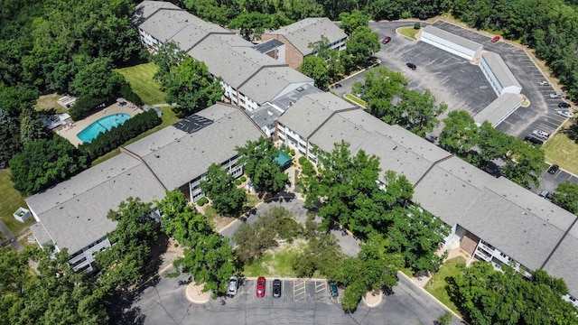 aerial view featuring a residential view