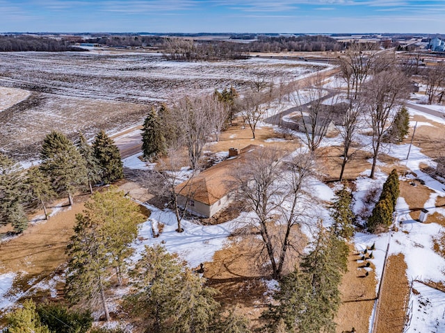 view of snowy aerial view