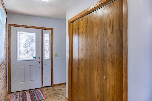 entryway with baseboards