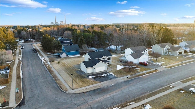 aerial view featuring a residential view