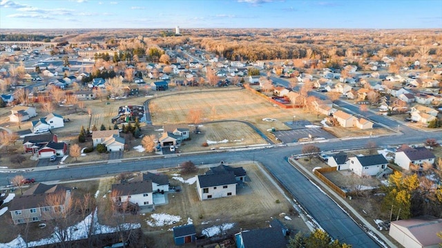 bird's eye view with a residential view