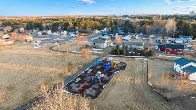 drone / aerial view featuring a residential view