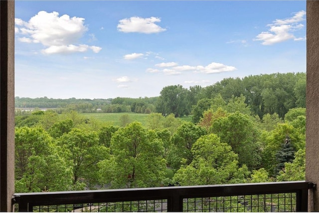 exterior space with a view of trees