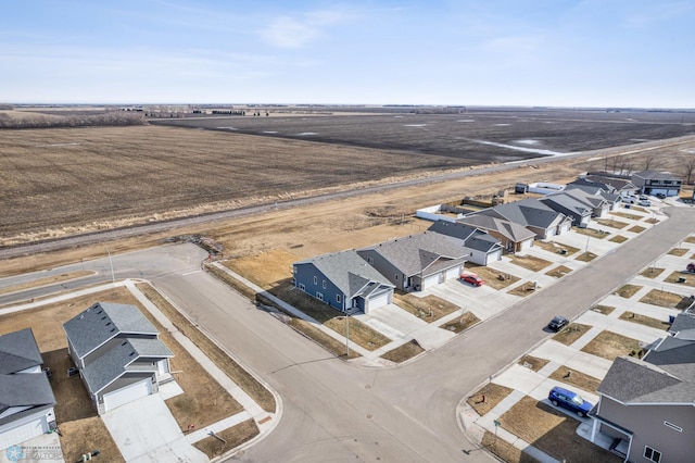 aerial view with a residential view