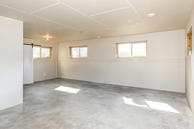 empty room with concrete floors