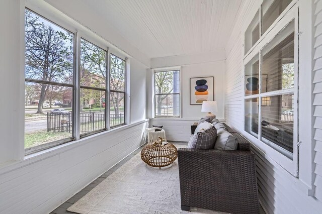 4250 32nd Ave S, Minneapolis, MN 55406 - sunroom featuring wood ceiling and wainscoting