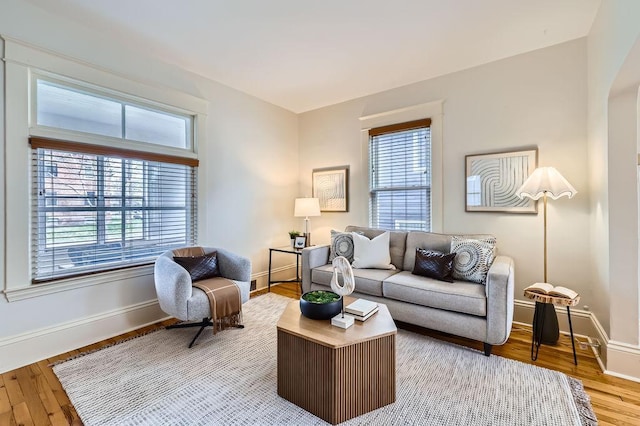 4250 32nd Ave S, Minneapolis, MN 55406 - living room with baseboards and wood finished floors