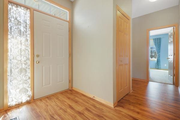 entryway featuring light wood-type flooring