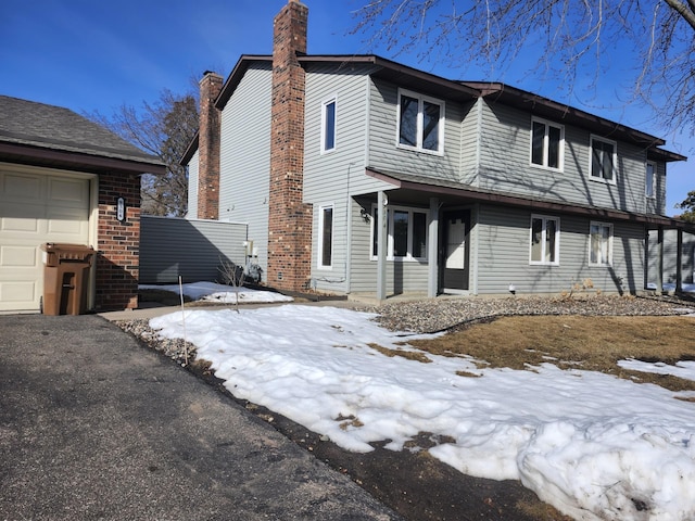 exterior space with a chimney