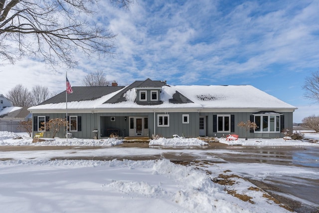 view of front of house featuring board and batten siding