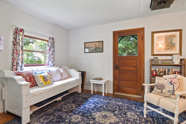 interior space featuring wood finished floors