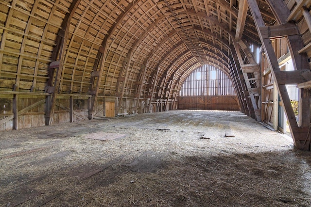 miscellaneous room with vaulted ceiling