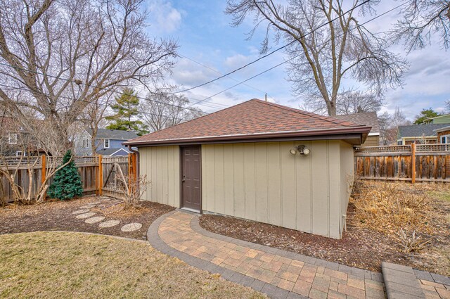 5920 Colfax Ave S, Minneapolis, MN 55419 - view of outbuilding featuring an outdoor structure and a fenced backyard