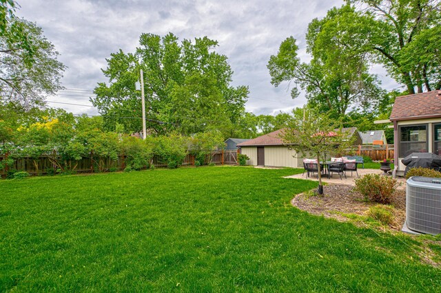 5920 Colfax Ave S, Minneapolis, MN 55419 - view of yard with cooling unit and a patio