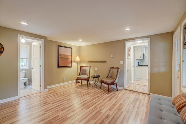 5920 Colfax Ave S, Minneapolis, MN 55419 - living area with light wood-style floors, recessed lighting, and baseboards