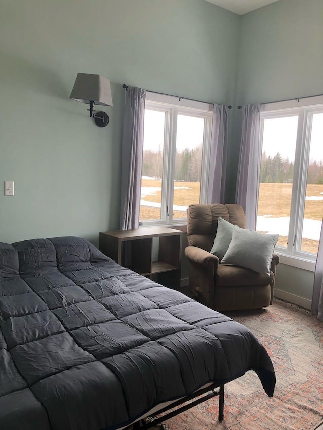 bedroom with baseboards