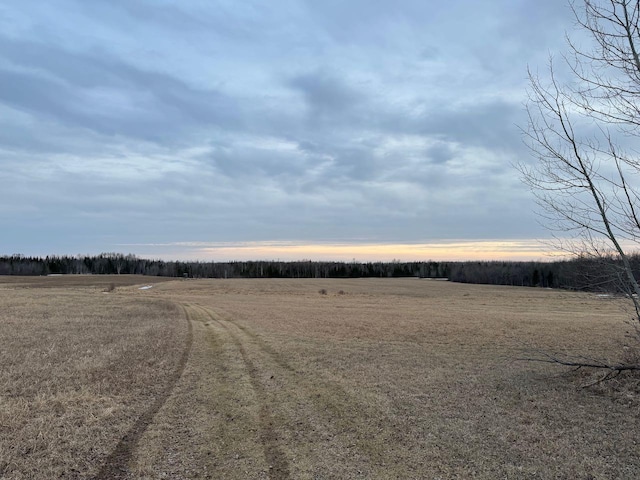 view of road with a rural view