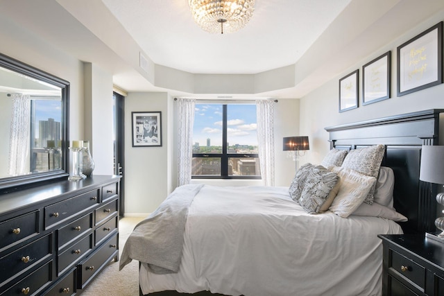 500 Grant St Unit 807, Minneapolis, MN 55404 - bedroom featuring light carpet, multiple windows, and baseboards
