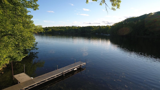2897 Indian Mound Rd, Luck, WI 54853 - dock with a water view and a forest view