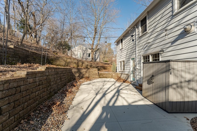 view of home's exterior with a patio area