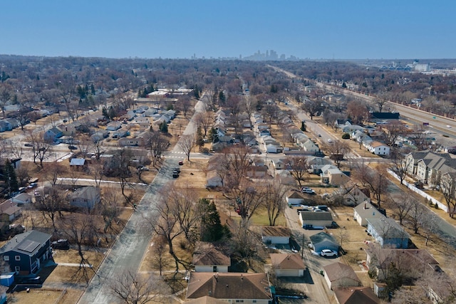 birds eye view of property featuring a residential view