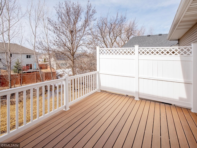 wooden terrace with fence