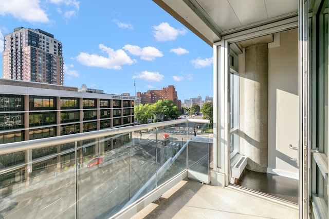 balcony with a city view