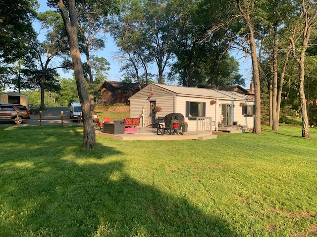 view of yard with a patio area