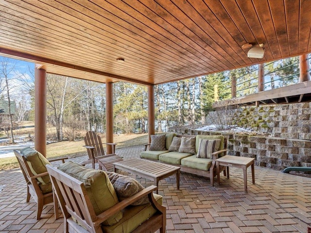 view of patio / terrace featuring outdoor lounge area