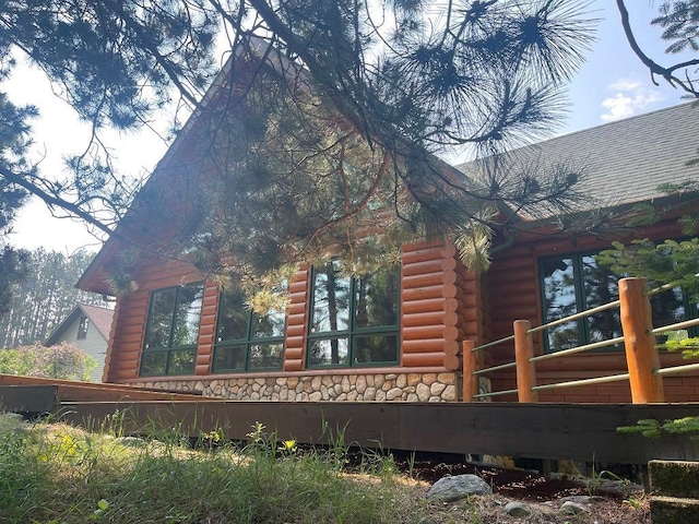11766 Island Shore Ln, Park Rapids, MN 56470 - view of home's exterior featuring log siding