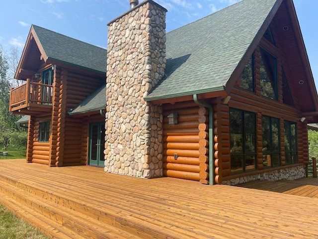 11766 Island Shore Ln, Park Rapids, MN 56470 - view of wooden terrace