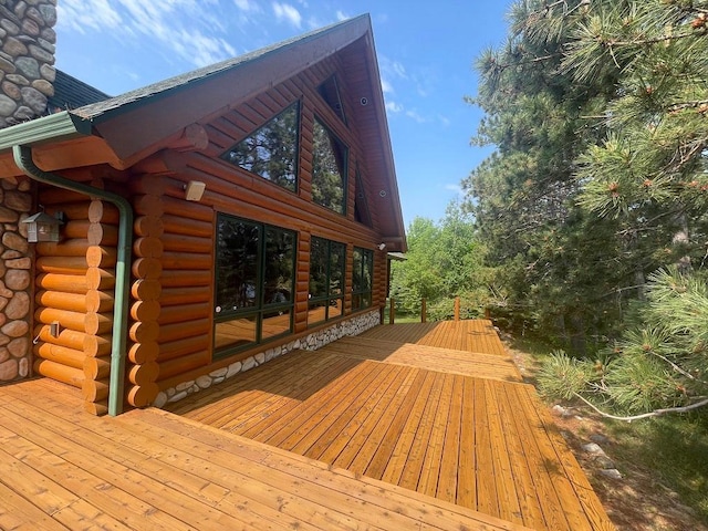 11766 Island Shore Ln, Park Rapids, MN 56470 - view of wooden deck
