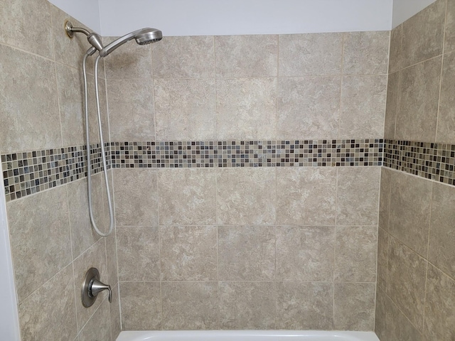 interior details with shower / bath combination